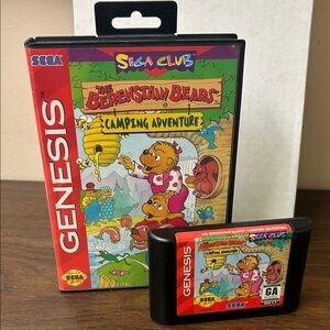The Berenstain Bears Camping Adventure Sega Genesis Game -Used